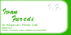 ivan furedi business card